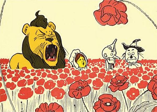 signs 4 fun Classic Wiz of OZ Cast with Flowers Magnet