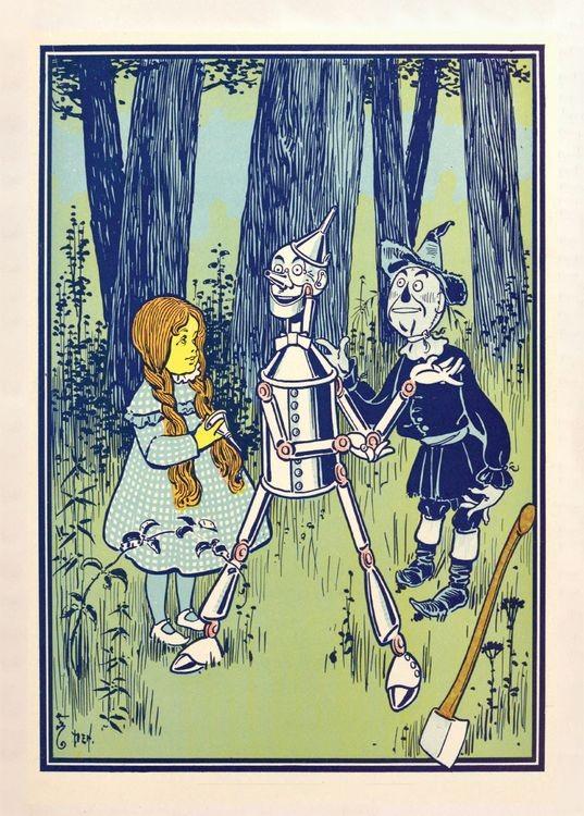 signs 4 fun Classic Wiz of OZ Dororty Tin Man Scarecrow Magnet