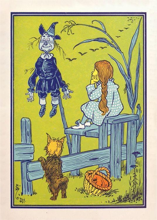 signs 4 fun Classic Wiz of OZ Dorothy and Scarecrow Magnet