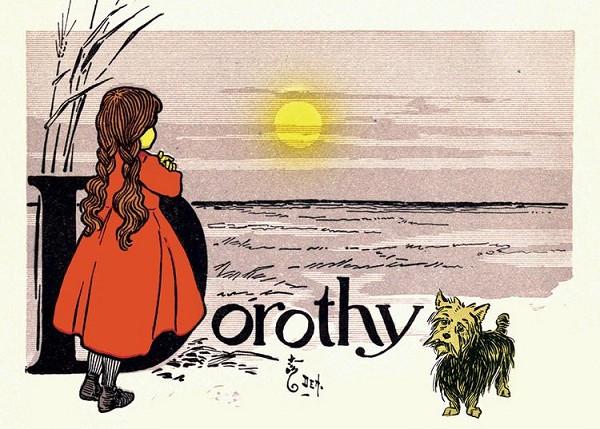 signs 4 fun Classic Wiz of OZ Dorothy w Toto Alone Magnet