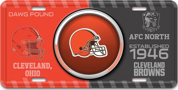 signs 4 fun Cleveland Browns Bullseye License Plate