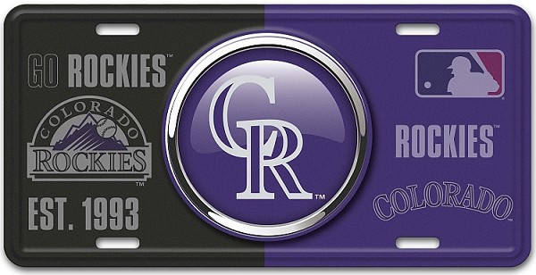 signs 4 fun Colorado Rockies Bullseye License Plate
