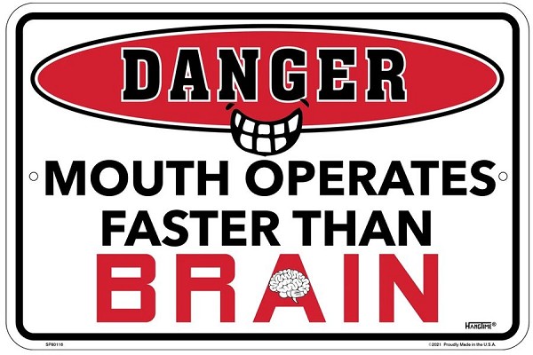 signs 4 fun Danger Mouth Operates Small Parking Sign