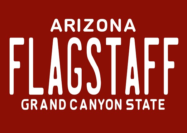 signs 4 fun Flagstaff Arizona 80s-96 Red Plate Magnet