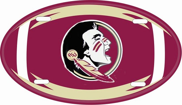 signs 4 fun Florida State New Oval Seminoles License Plate