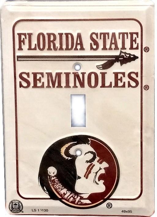 signs 4 fun Florida State Seminoles White Switch Plate