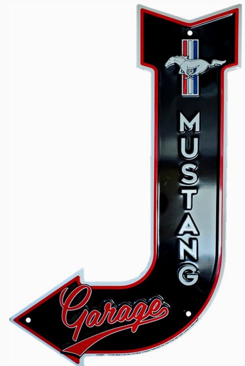 signs 4 fun Ford Mustang Garage Bent Arrow Die Cut Sign