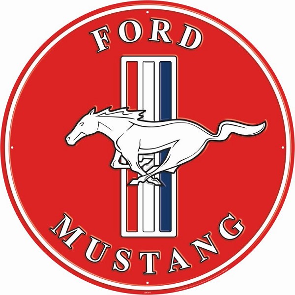 signs 4 fun Ford Mustang Red 24 inch Large Round Sign