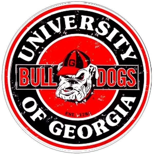 signs 4 fun Georgia Bulldogs 24 inch Large Round Sign