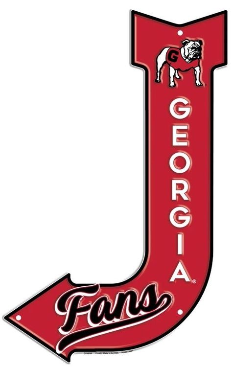 signs 4 fun Georgia Bulldogs Bent Arrow Die Cut Sign