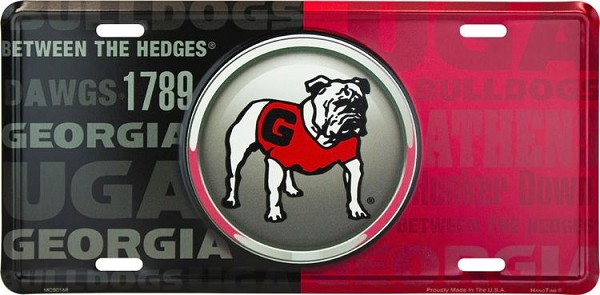 signs 4 fun Georgia Bulldogs Bullseye License Plate