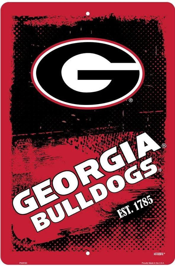 signs 4 fun Georgia Bulldogs Grunge Large Parking Sign