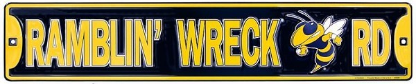 signs 4 fun Georgia Tech - Ramblin Wreck Road Street Sign