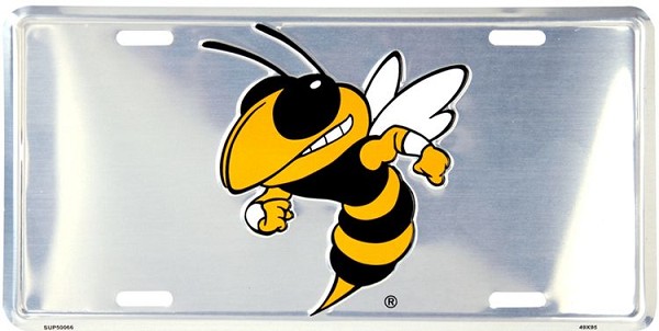 signs 4 fun Georgia Tech Yellow Jackets Polished License Plate