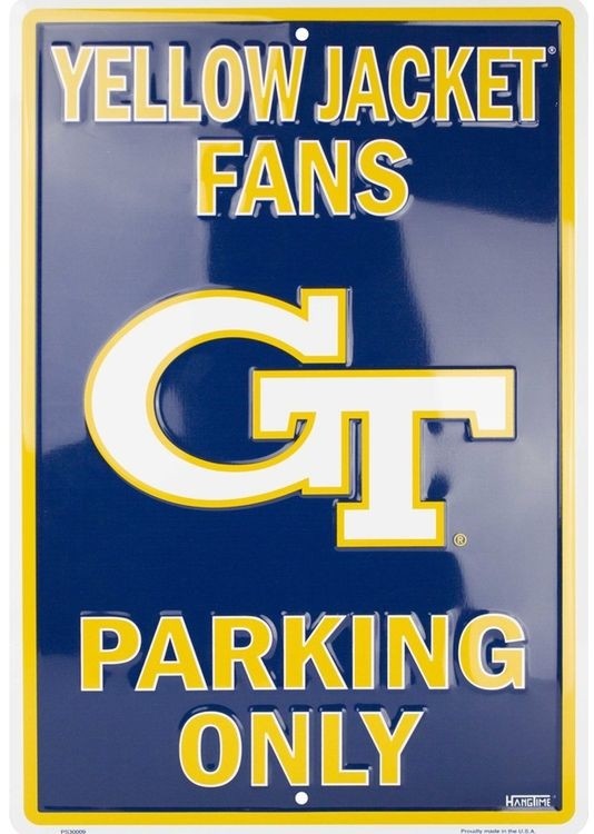 signs 4 fun Georgia Tech Yellowjackets II Large Parking Sign