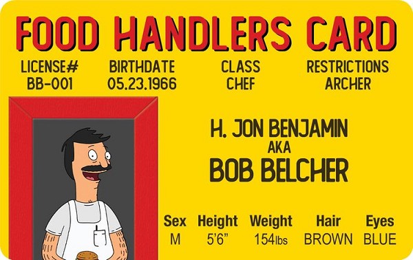 signs 4 fun H. Jon Benjamin - Bob Belcher - Bob's Burgers ID