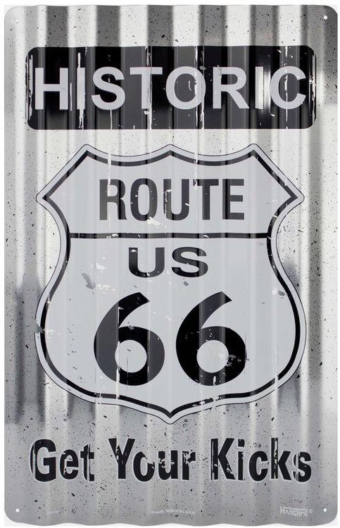 signs 4 fun Historic Route 66 Corrugated Large Sign
