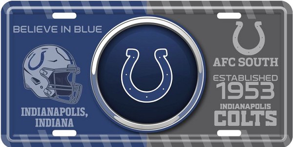signs 4 fun Indianapolis Colts Bullseye License Plate