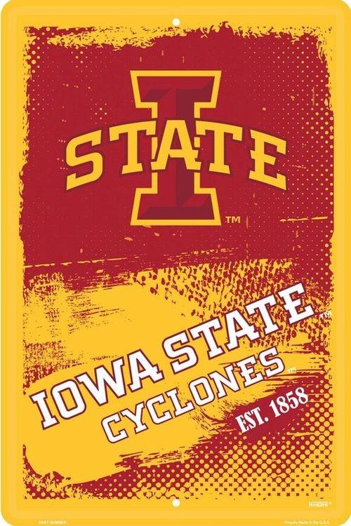 signs 4 fun Iowa State Cyclones Grunge Large Parking Sign
