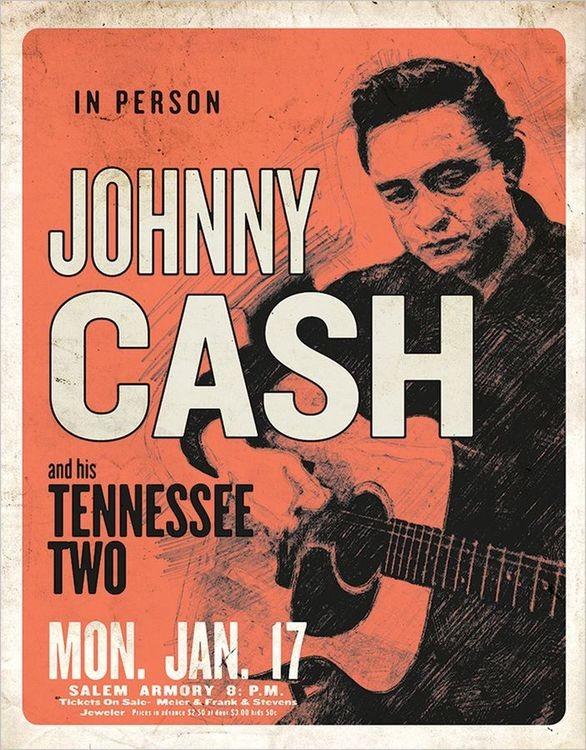 signs 4 fun Johnny Cash & His Tennessee Two Metal Sign