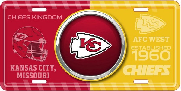 signs 4 fun Kansas City Chiefs Bullseye License Plate