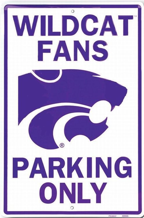 signs 4 fun Kansas State Wildcats Large Parking Sign