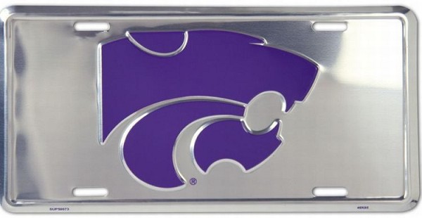 signs 4 fun Kansas State Wildcats Polished License Plate