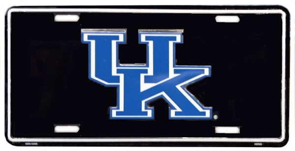 signs 4 fun Kentucky Univ of KY Black License Plate
