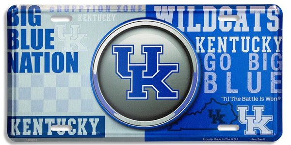 signs 4 fun Kentucky University Bullseye License Plate