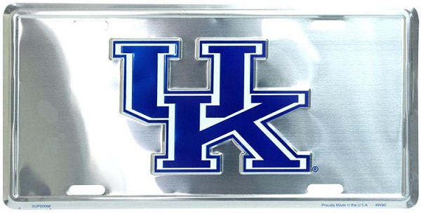 signs 4 fun Kentucky Wildcats Polished License Plate