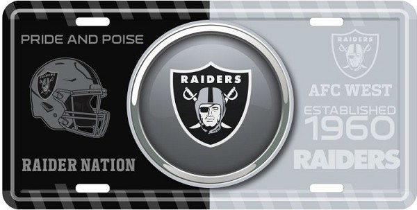 signs 4 fun Las Vegas Raiders Bullseye License Plate