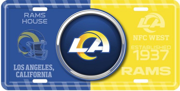 signs 4 fun Los Angeles Rams Bullseye License Plate