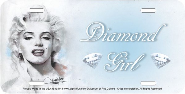 signs 4 fun Marilyn Monroe Diamond Girl License Plate