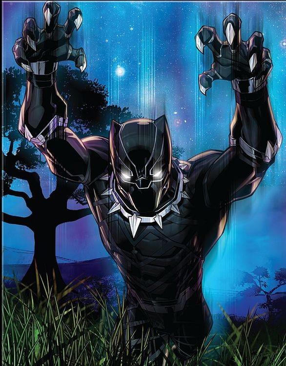 signs 4 fun Marvel Black Panther Pouncing Metal Tin Sign