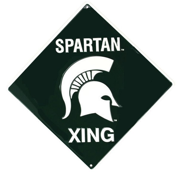 signs 4 fun Michigan State Spartans College Crossing Sign