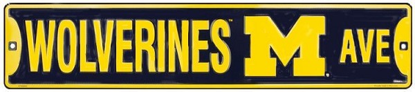 signs 4 fun Michigan Univ Wolverines Ave Street Sign