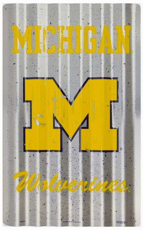 signs 4 fun Michigan Univ Wolverines Corrugated Large Sign