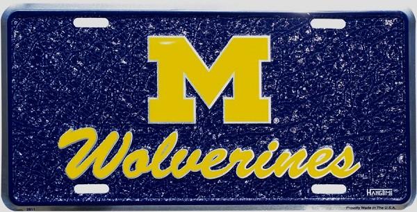 signs 4 fun Michigan Univ Wolverines Mosaic License Plate