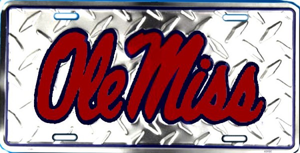signs 4 fun Mississippi Ole Miss Diamond License Plate