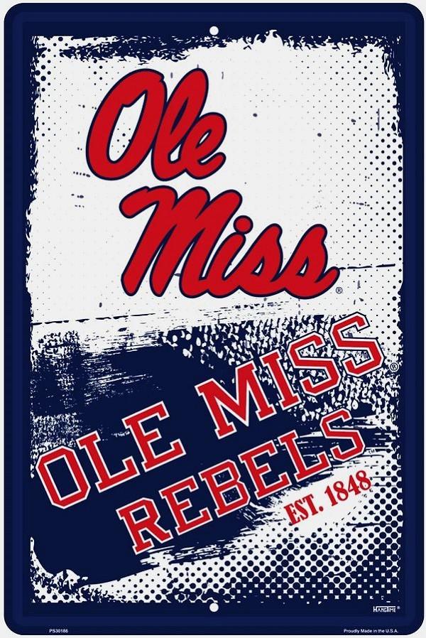 signs 4 fun Mississippi Ole Miss Grunge Large Parking Sign
