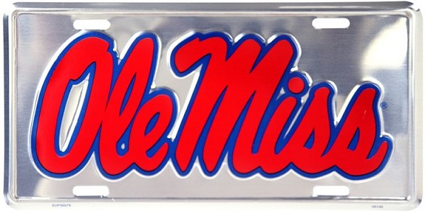signs 4 fun Mississippi Ole Miss Polished License Plate