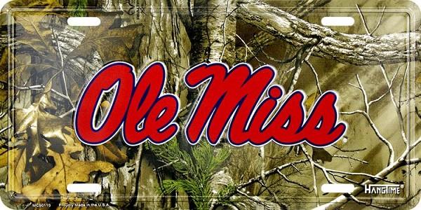 signs 4 fun Mississippi Ole Miss Realtree camo License Plate
