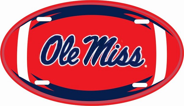 signs 4 fun Mississippi Ole Miss Rebels Oval License Plate