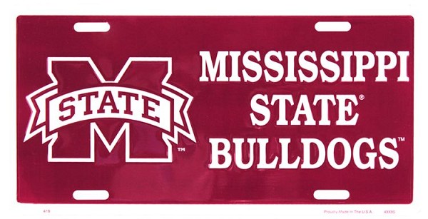 signs 4 fun Mississippi State Bulldogs License Plate