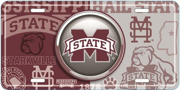 signs 4 fun Mississippi State Bullseye License Plate