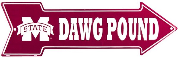 signs 4 fun Mississippi State Dawg Pound Arrow Sign