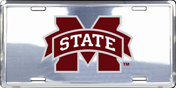 signs 4 fun Mississippi State Polished License Plate