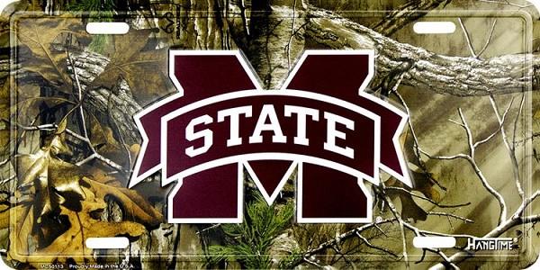signs 4 fun Mississippi State Realtree camo License Plate