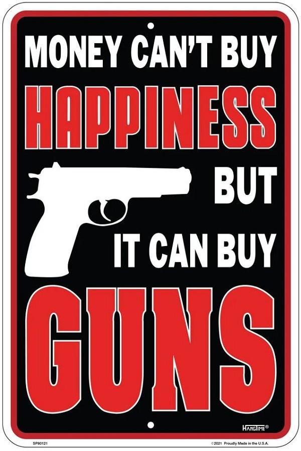 signs 4 fun Money Cant Buy Happiness Sm. Parking Sign