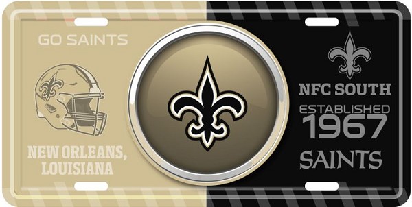 signs 4 fun New Orleans Saints Bullseye License Plate